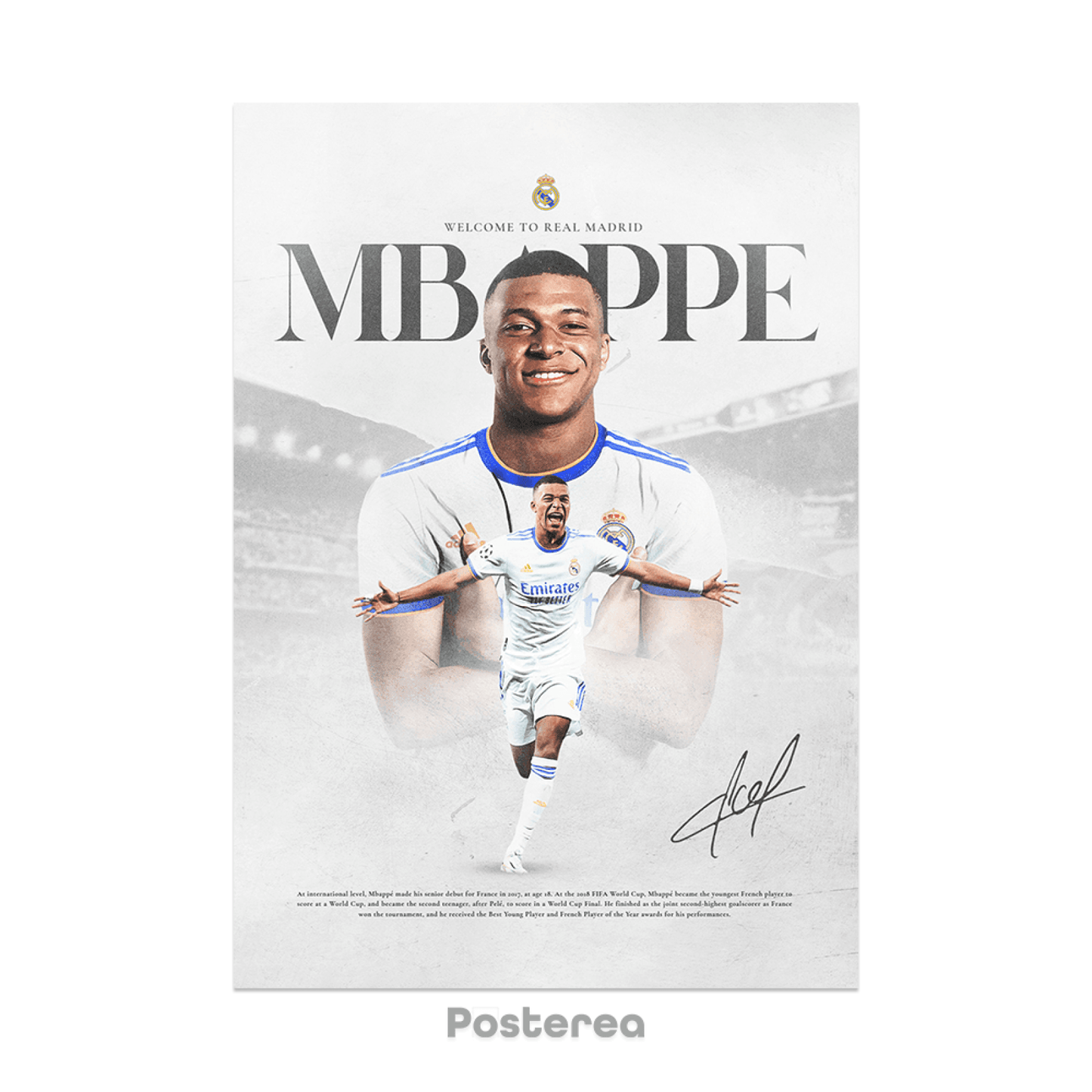 Mbappé x real madrid (limited edition) - football posters -