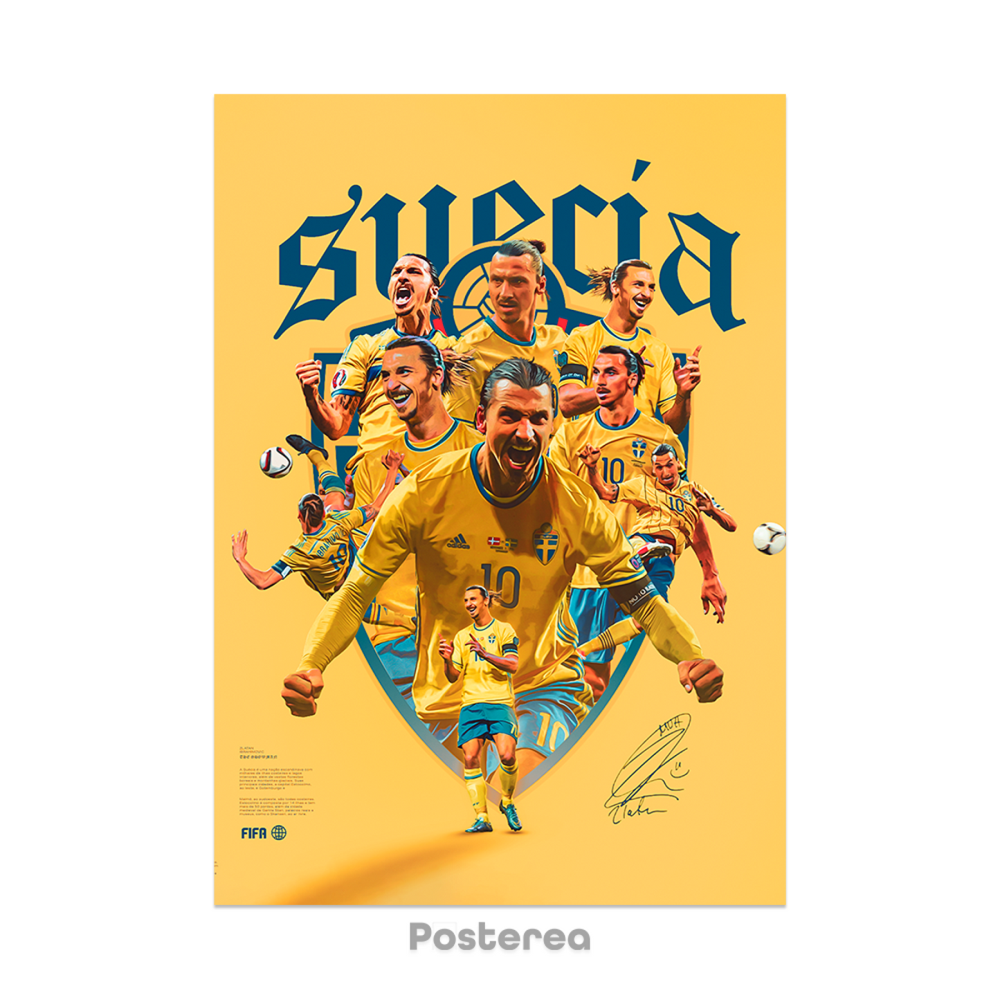 Zlatan x sweden national team - football posters - €19.99